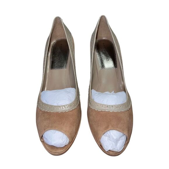 Bandolino Debba - Light Natural - Suede Peep Toe Women’s Sz 10 NWB - Picture 3 of 11